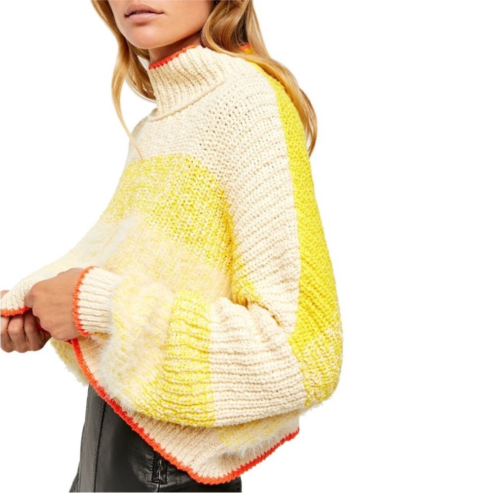 Free People womans Sunbrite Mock Neck Sweater size M